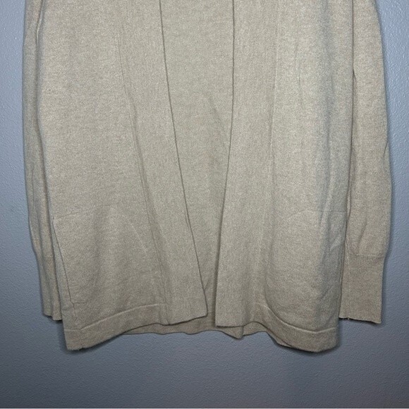 J. Crew neutral 100% Italian cashmere long open front cardigan womens size small - Picture 3 of 6